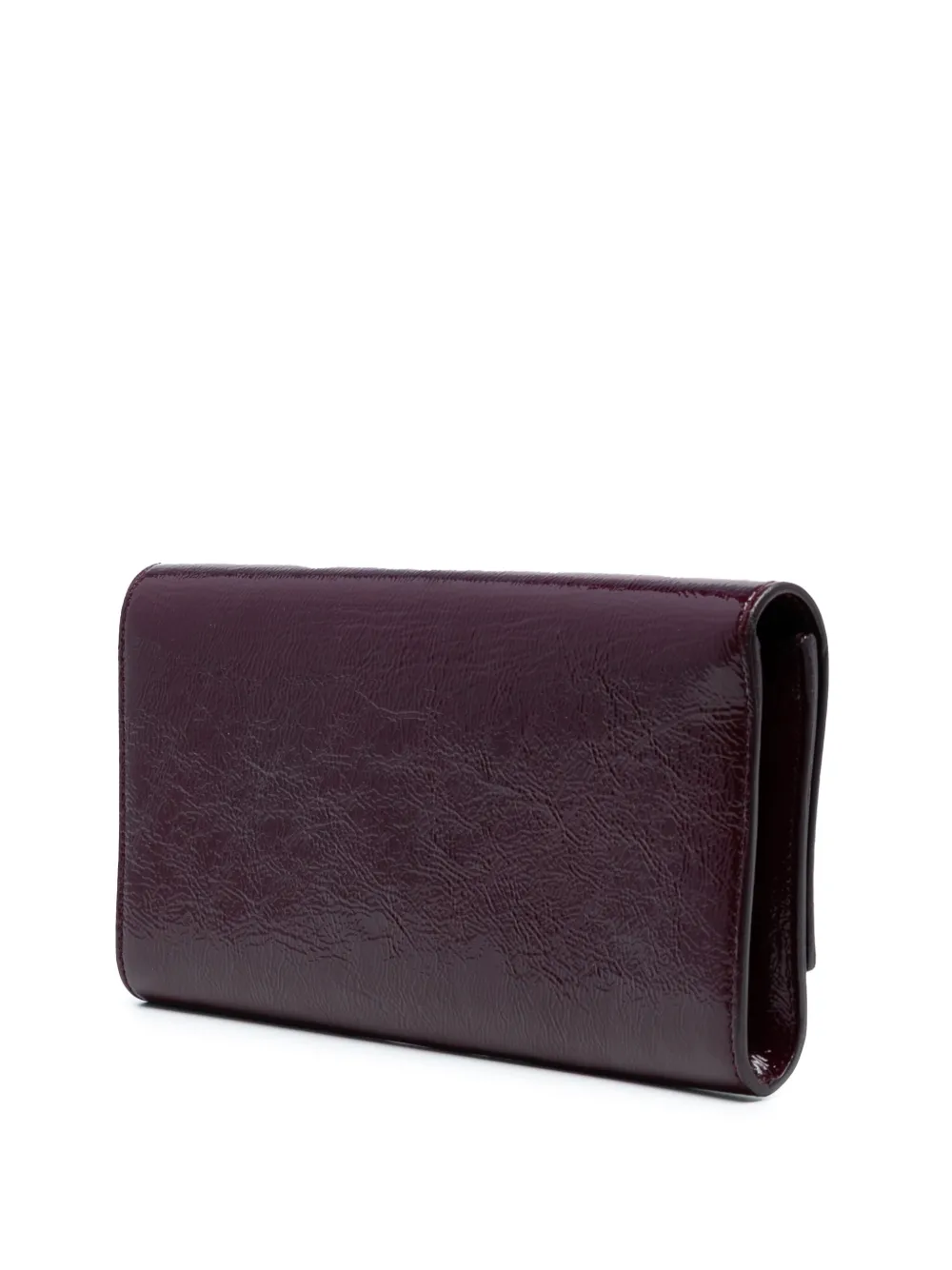 SAINT LAURENT Pre-owned 2000-2012 Small Textured Patent Belle De Jour Clutch Bag In Red