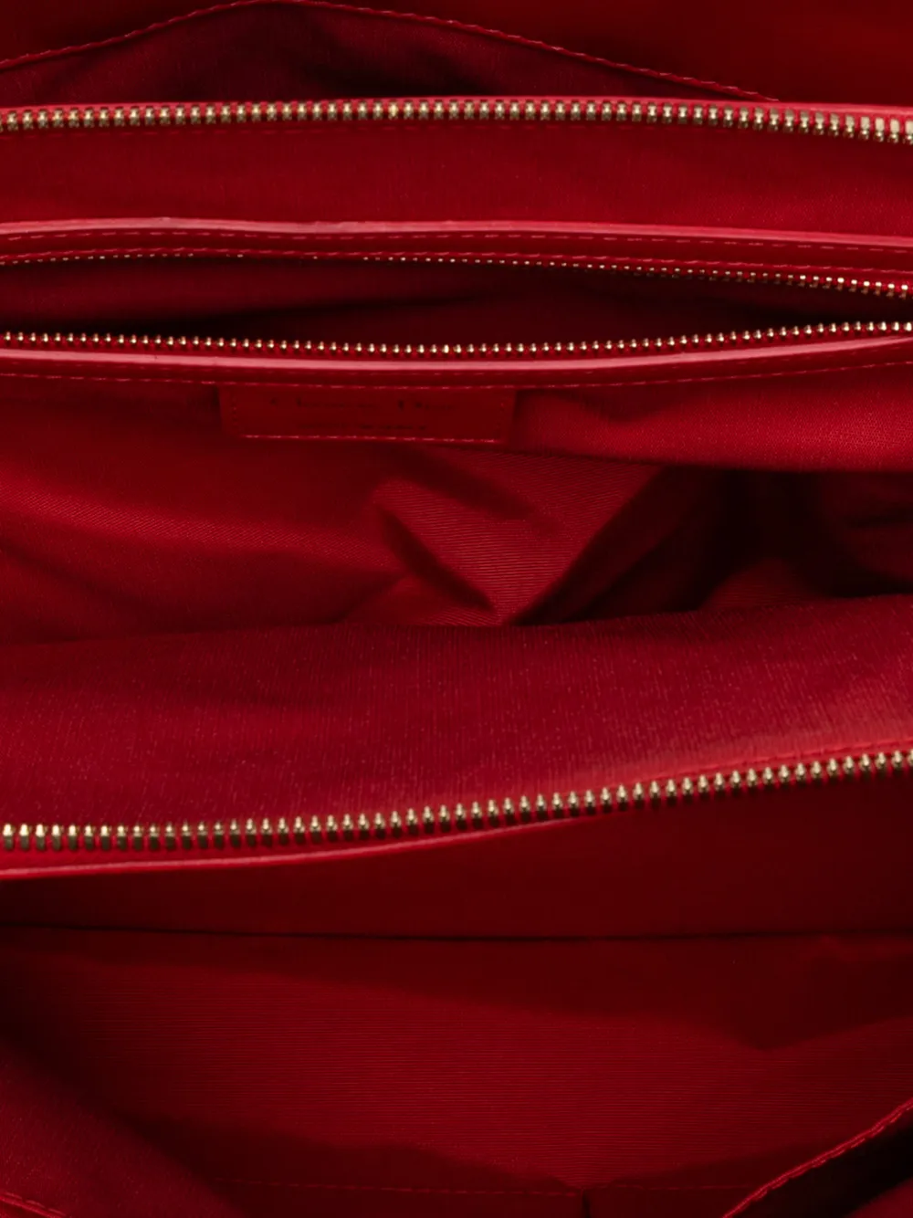 DIOR Pre-owned 2014 Large Lambskin Cannage Soft Zipped Lady Shopping Tote Bag In Red