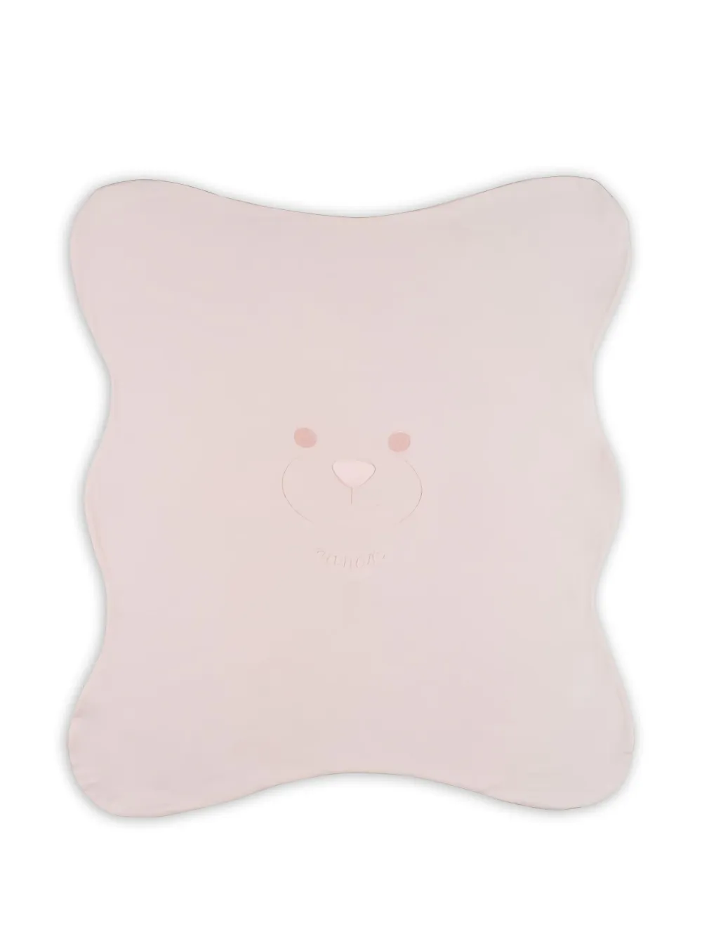 Nanán Bear-embroidered Blanket In Pink