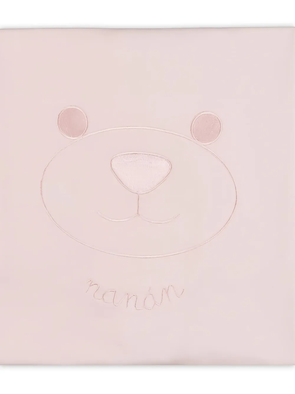 NANAN bear-embroidered blanket - Roze