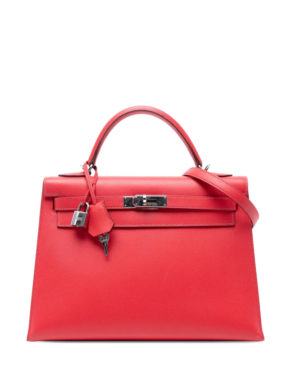 Hermès Pre-Owned 2010 エプソン ケリー II セリエ 32 サッチェルバッグ - レッド Hermès Pre-Owned 2010 エプソン ケリー II セリエ 32 サッチェルバッグ - レッド