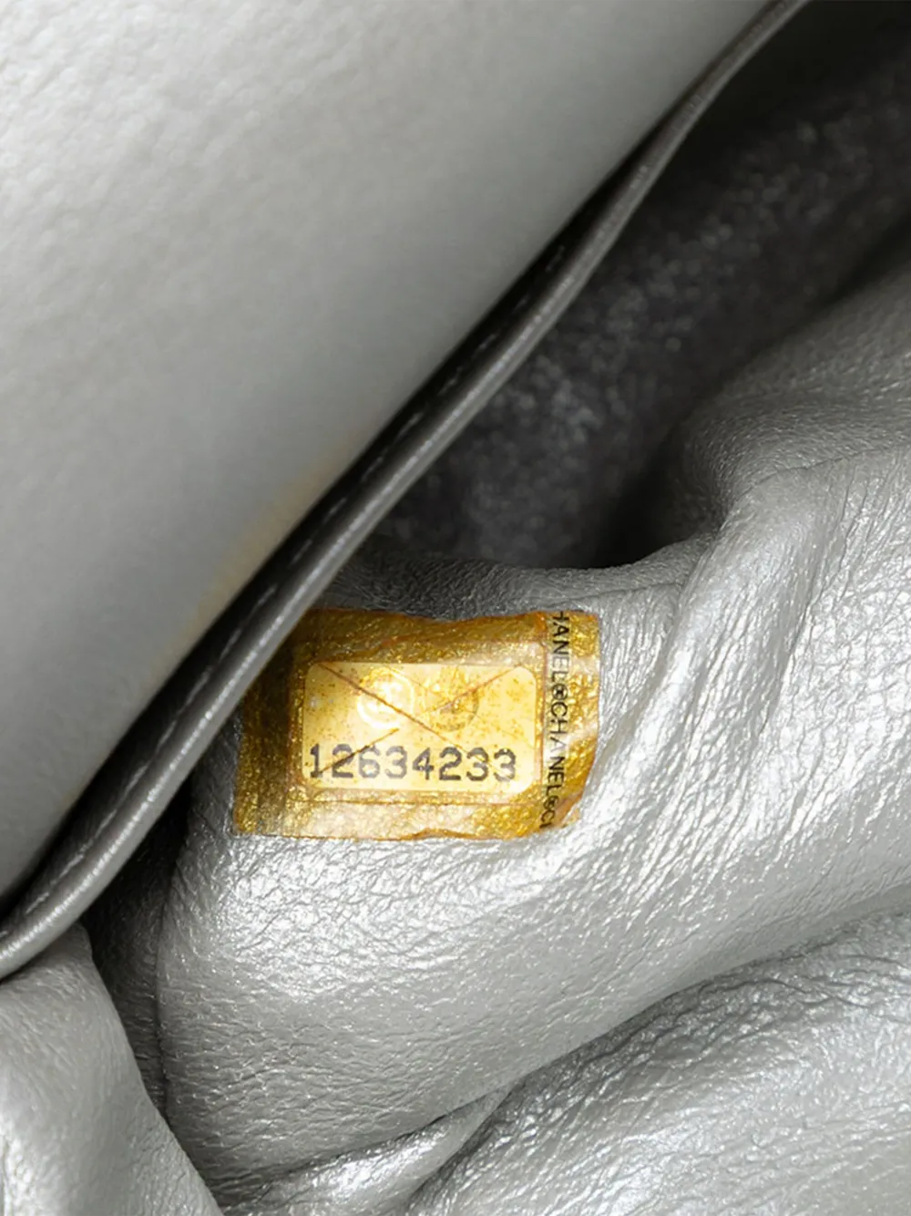 CHANEL Pre-owned 2008-2009 Medium Classic Lambskin Double Flap Shoulder Bag In Silver