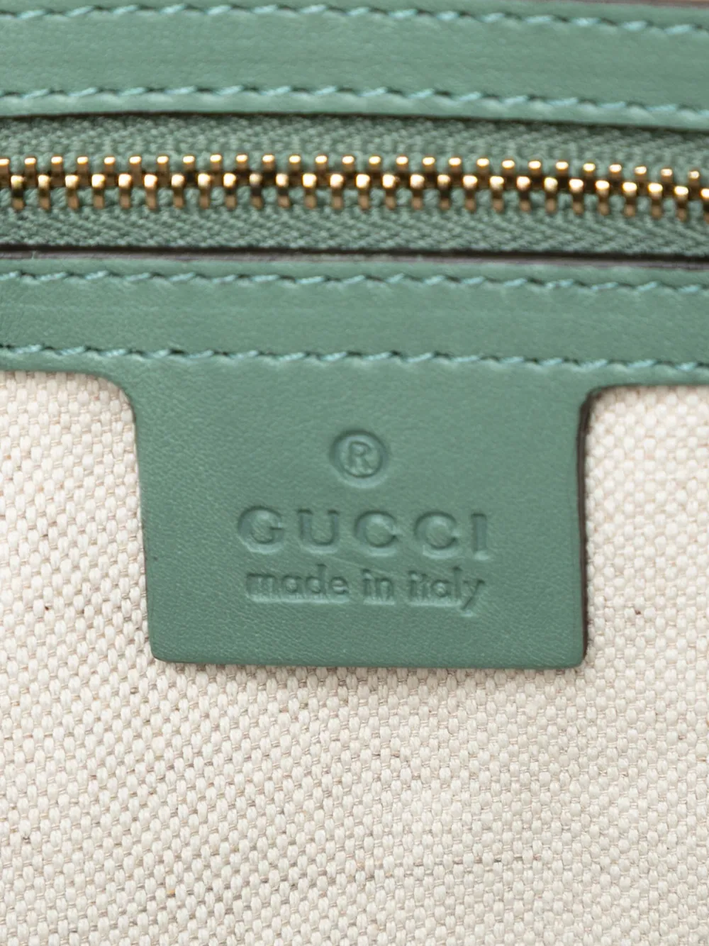 Pre-owned Gucci 2016-2025 Microssima Patent Nice Tote Bag In Green