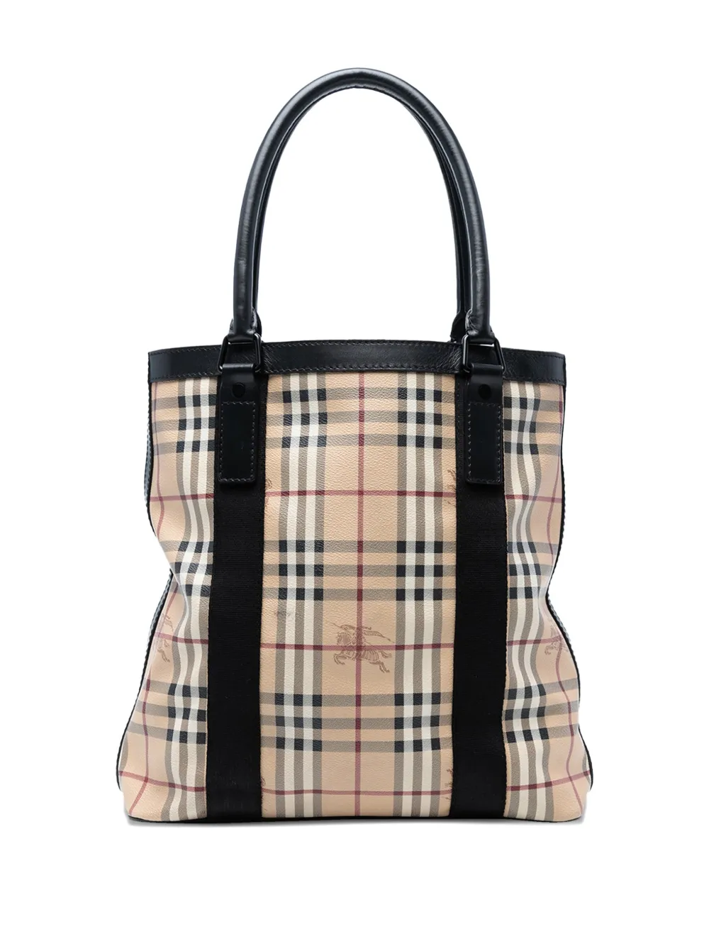 Burberry Pre-Owned Borsa tote Haymarket Check verticale in tela cerata 2000-2017 - Marrone