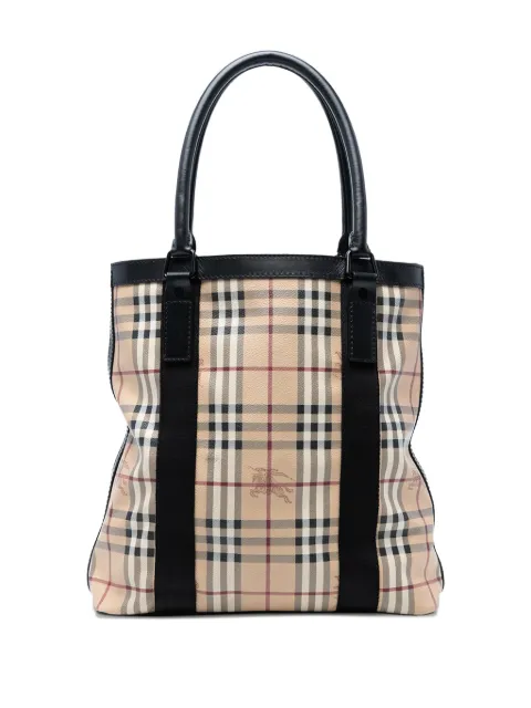 Burberry Pre-Owned tote Vertical de lona Haymarket Check revestida 2000-2017
