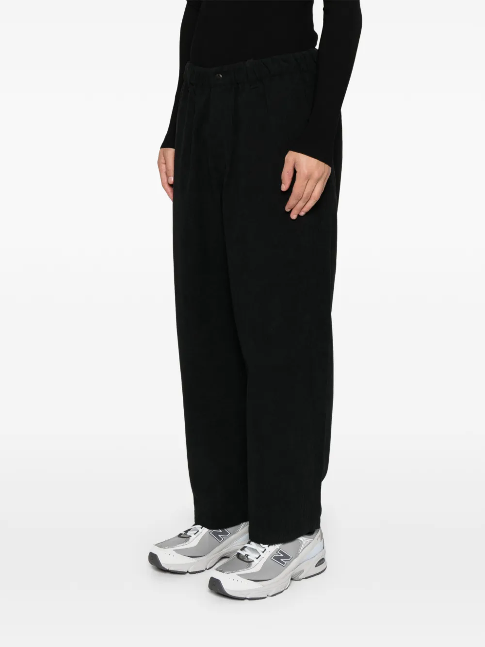 Goldwin Fine Wale elasticated trousers Zwart