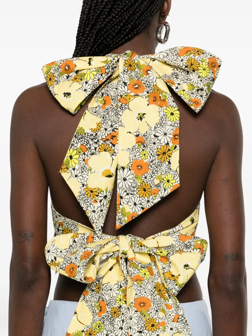ALEMAIS Orange Blossom top met bloemenprint Geel