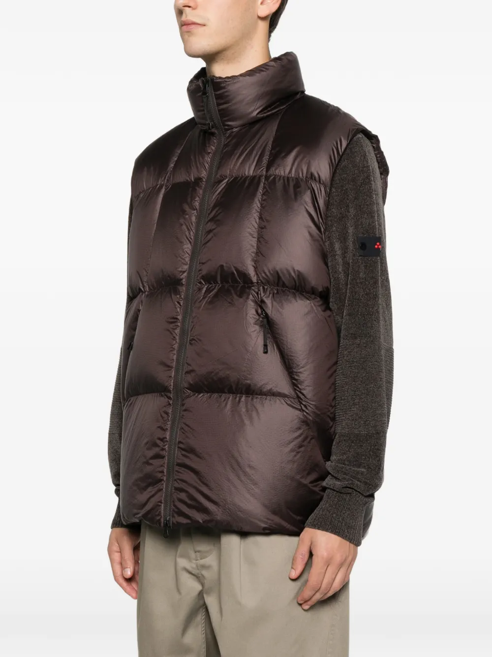 Goldwin zip-puffer waistcoat Bruin