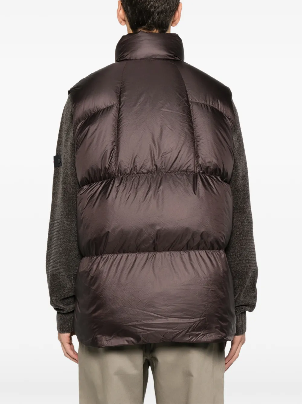 Goldwin zip-puffer waistcoat Bruin