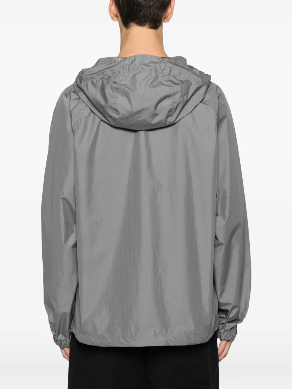 Goldwin Rip-stop Hooded-zipped Jacket In Gray