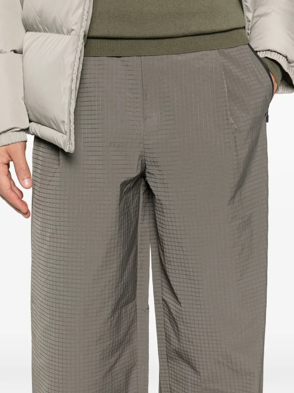 Hiking Patrol Waypoint Zipped-textured Trousers In Brown