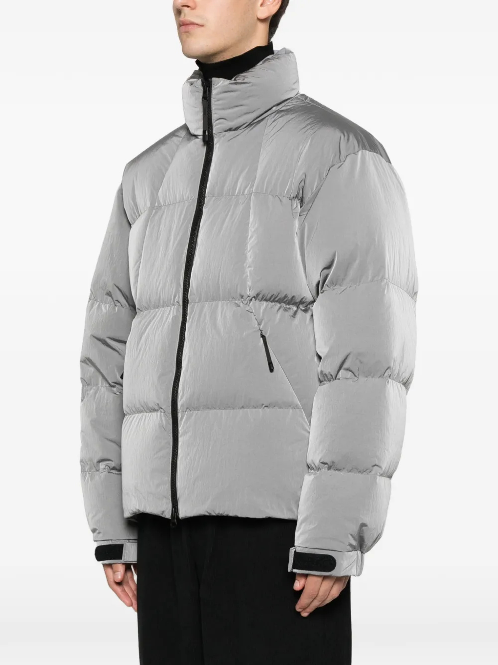 Goldwin Dope Ripple dyed padded-zipped jacket Grijs
