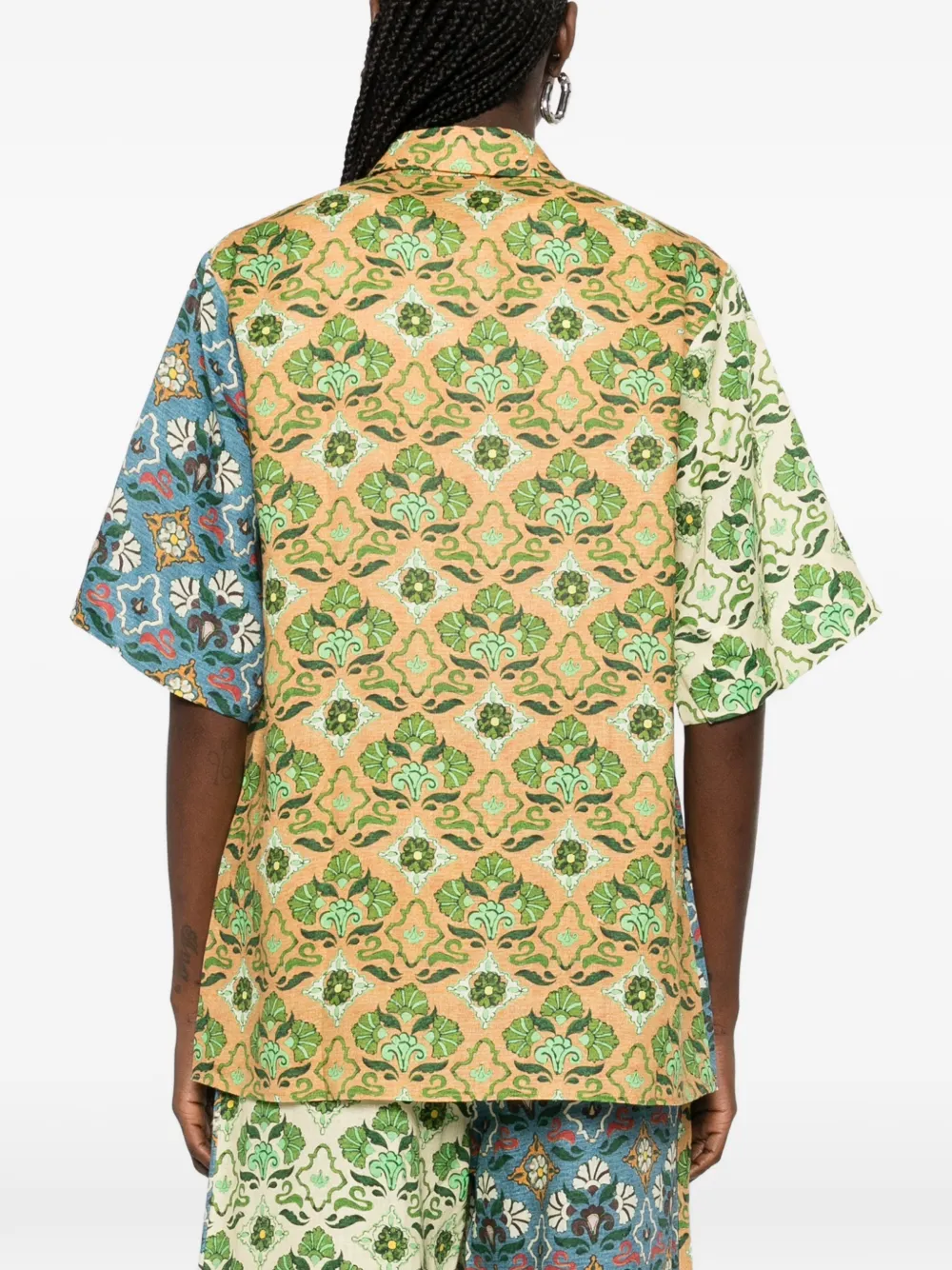Ali Spliced Floral Shirt