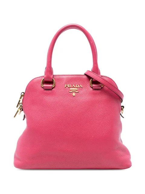 Prada Pre-Owned bolsa satchel Vitello Daino Dome 2000-2025