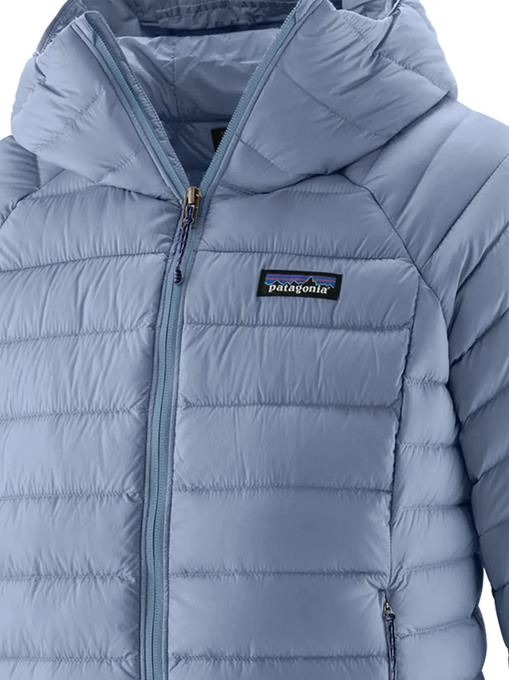 Patagonia x Down Sweater™ gewatteerd jack met capuchon Blauw