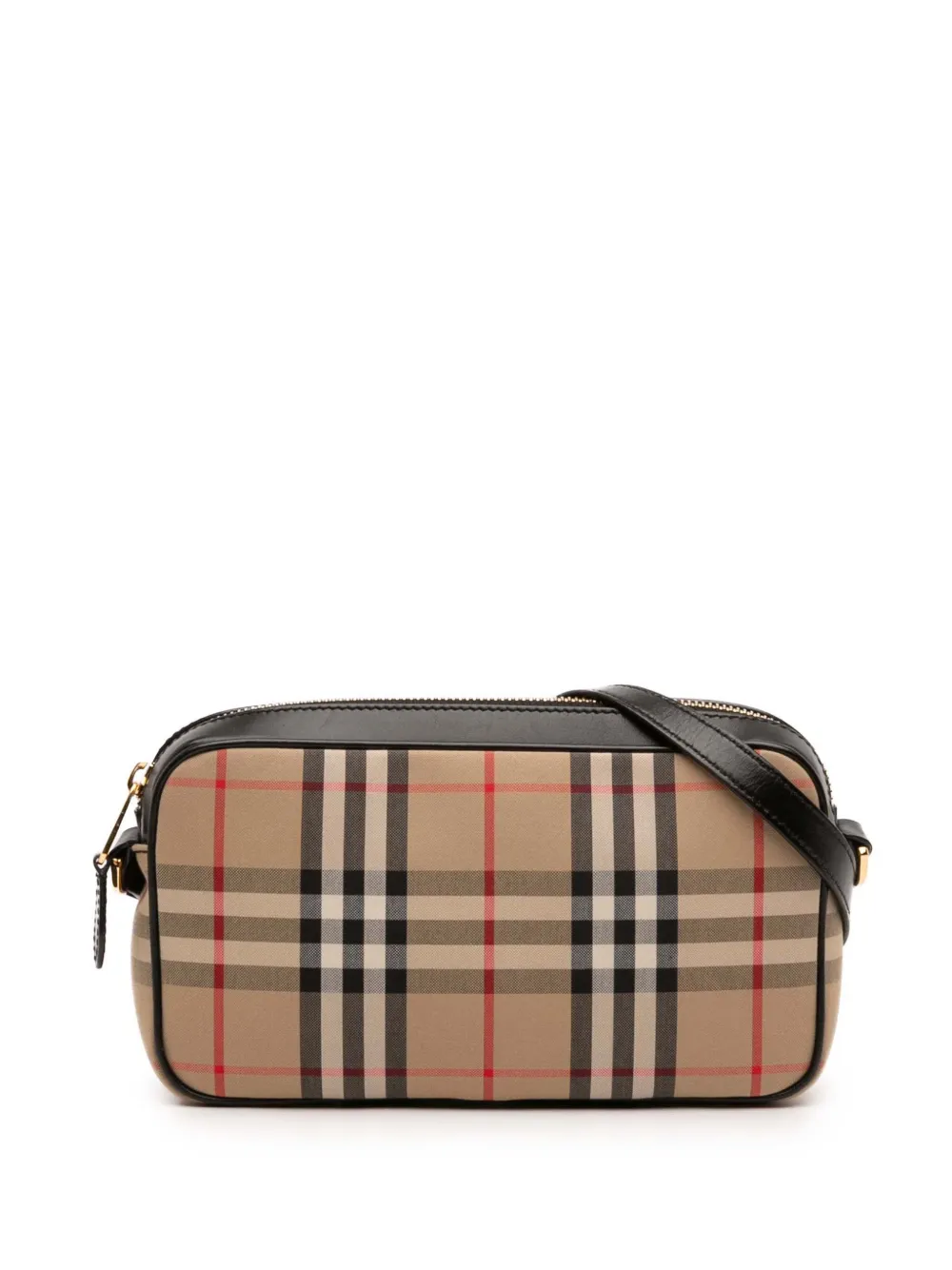 Burberry Pre-Owned 2018-2025 ハウスチェック キャンバス ショルダーバッグ - ブラウン Burberry Pre-Owned 2018-2025 ハウスチェック キャンバス ショルダーバッグ - ブラウン