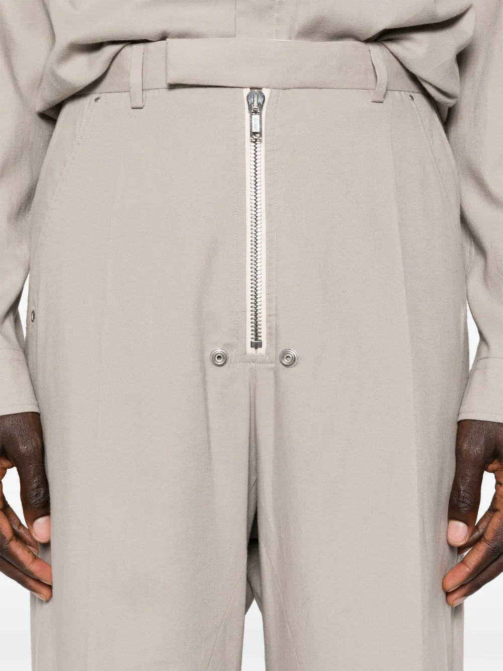 Rick Owens Belas broek met ritsdetail Beige
