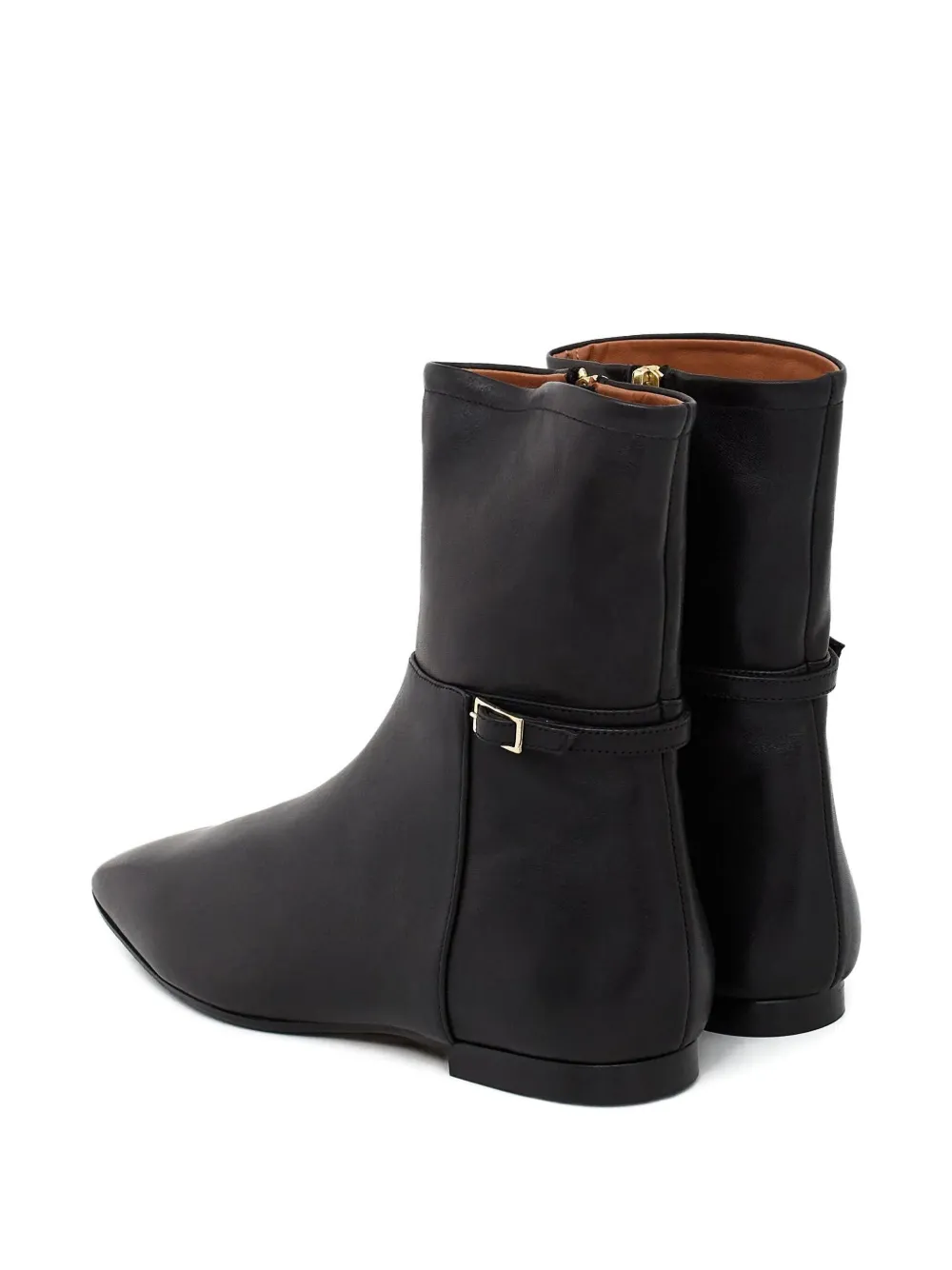 Atp Atelier Barzio Pointed Strap Boots In Black