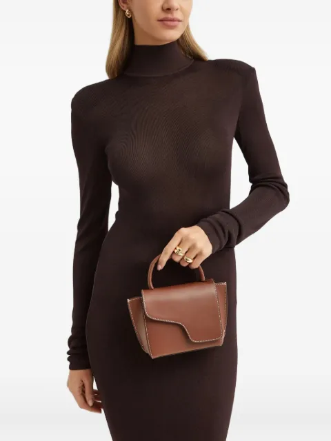 ATP Atelier mini Montalcino contrast-stitching flap tote bag