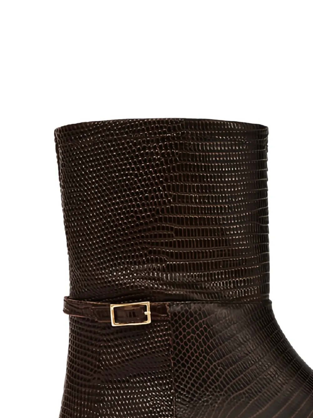 ATP Atelier Barzio lizard-skin effect buckled boots Bruin