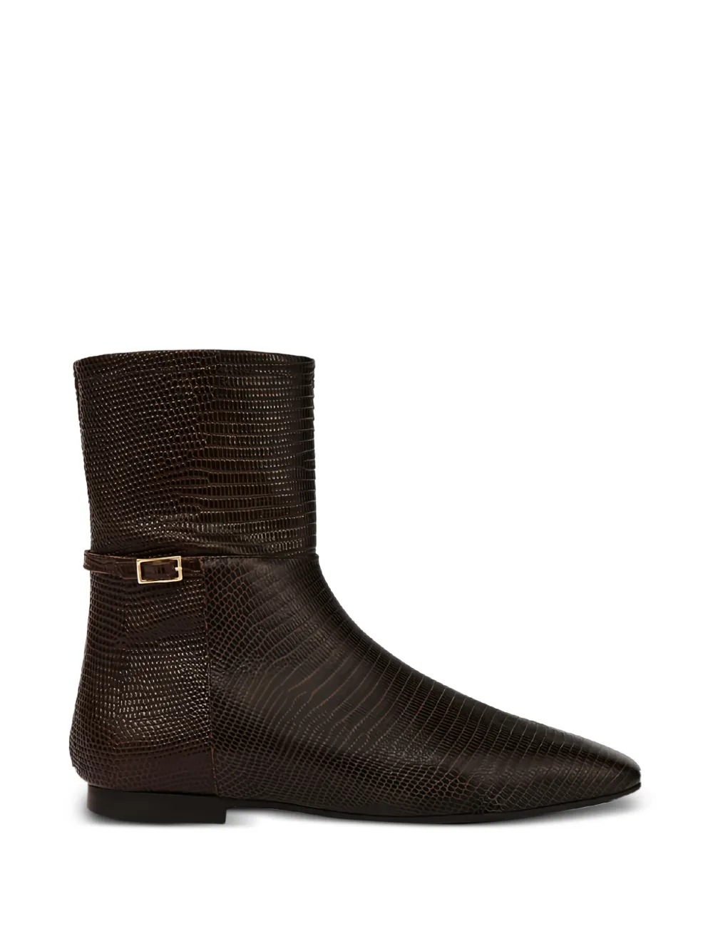 ATP Atelier Barzio lizard-skin effect buckled boots Bruin