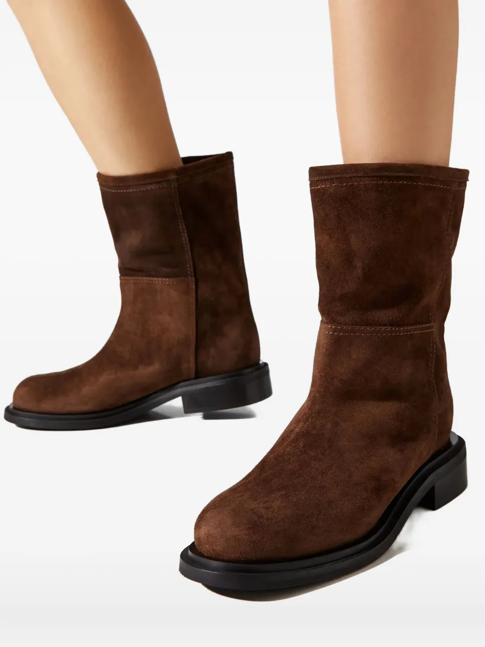 Atp Atelier Sirone Round-toe Boots In Brown