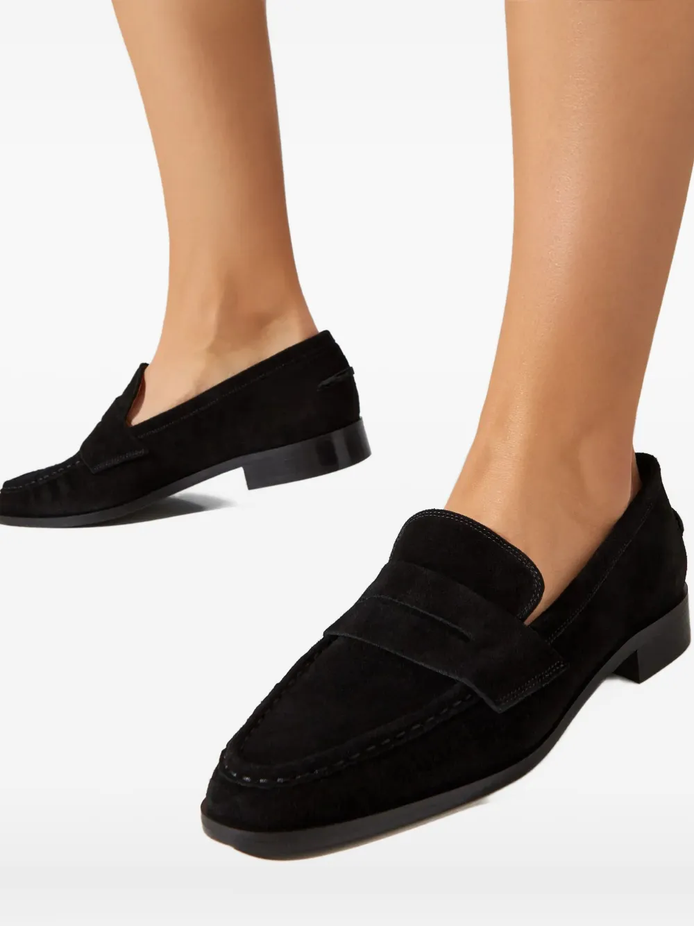 Atp Atelier Airola Almond-toe Loafers In Black