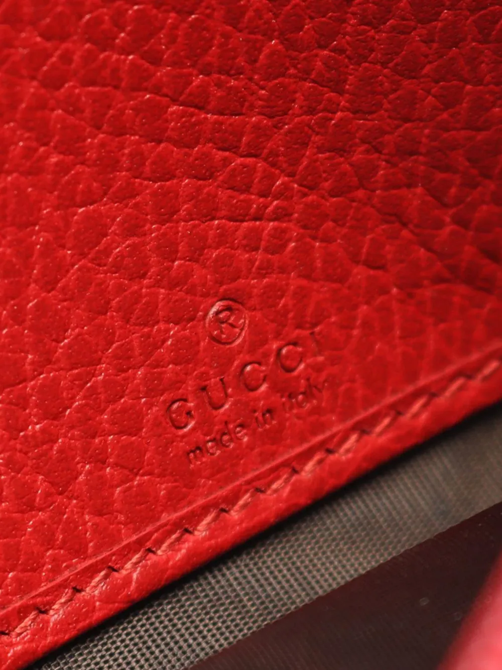 Pre-owned Gucci 2016-2025 Gg Marmont Leather Continental Wallet Long Wallets In Red