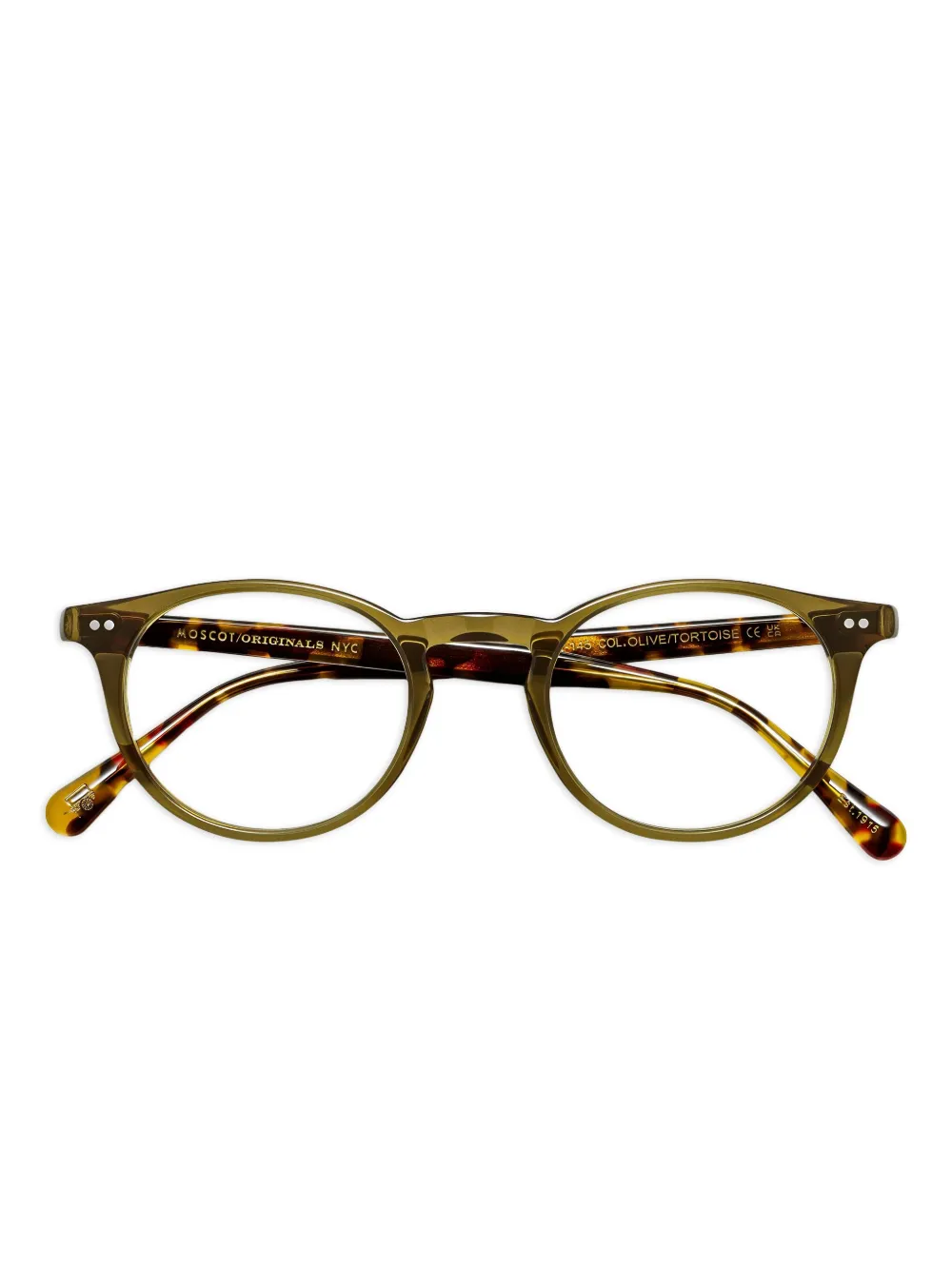 Moscot Frankie round-frame glasses | Green | Image 1