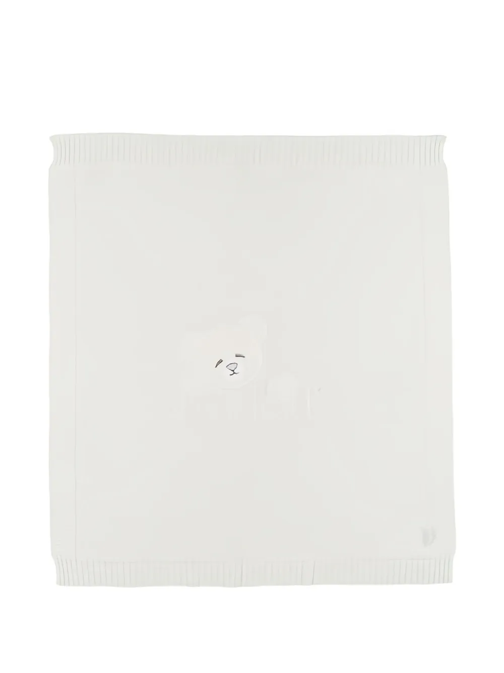 NANAN bear-appliqué blanket - Beige