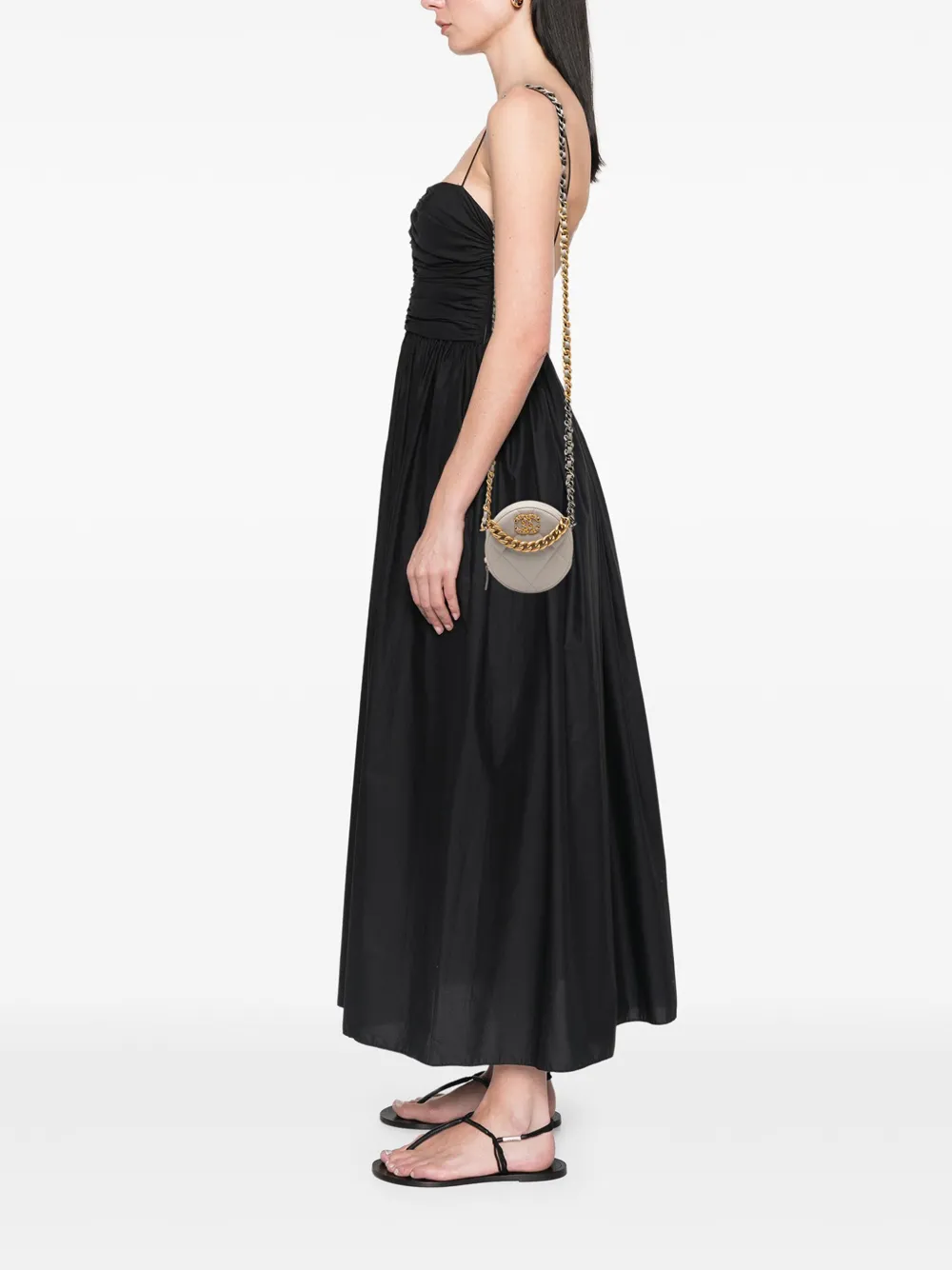 CHANEL Pre-Owned 2021 Lambskin 19 Round Clutch with Chain satchel | Pre-Owned | Image 2