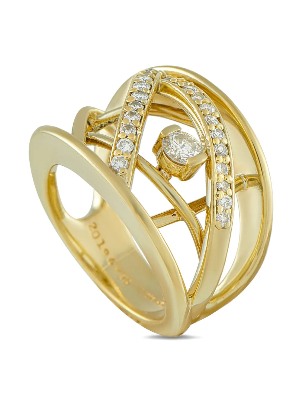 Jose Hess 18K yellow gold diamond ring - ゴールドトーン