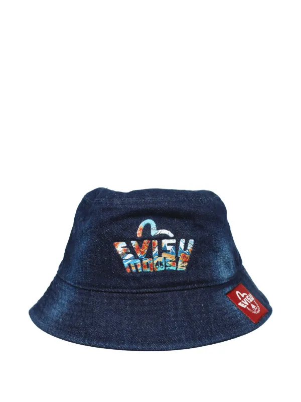 EVISU 希少 デニム バケットハット Lサイズ バケハ　Bigサイズ 大きめ EVISU 希少 デニム バケットハット Lサイズ バケハ Bigサイズ 大きめ