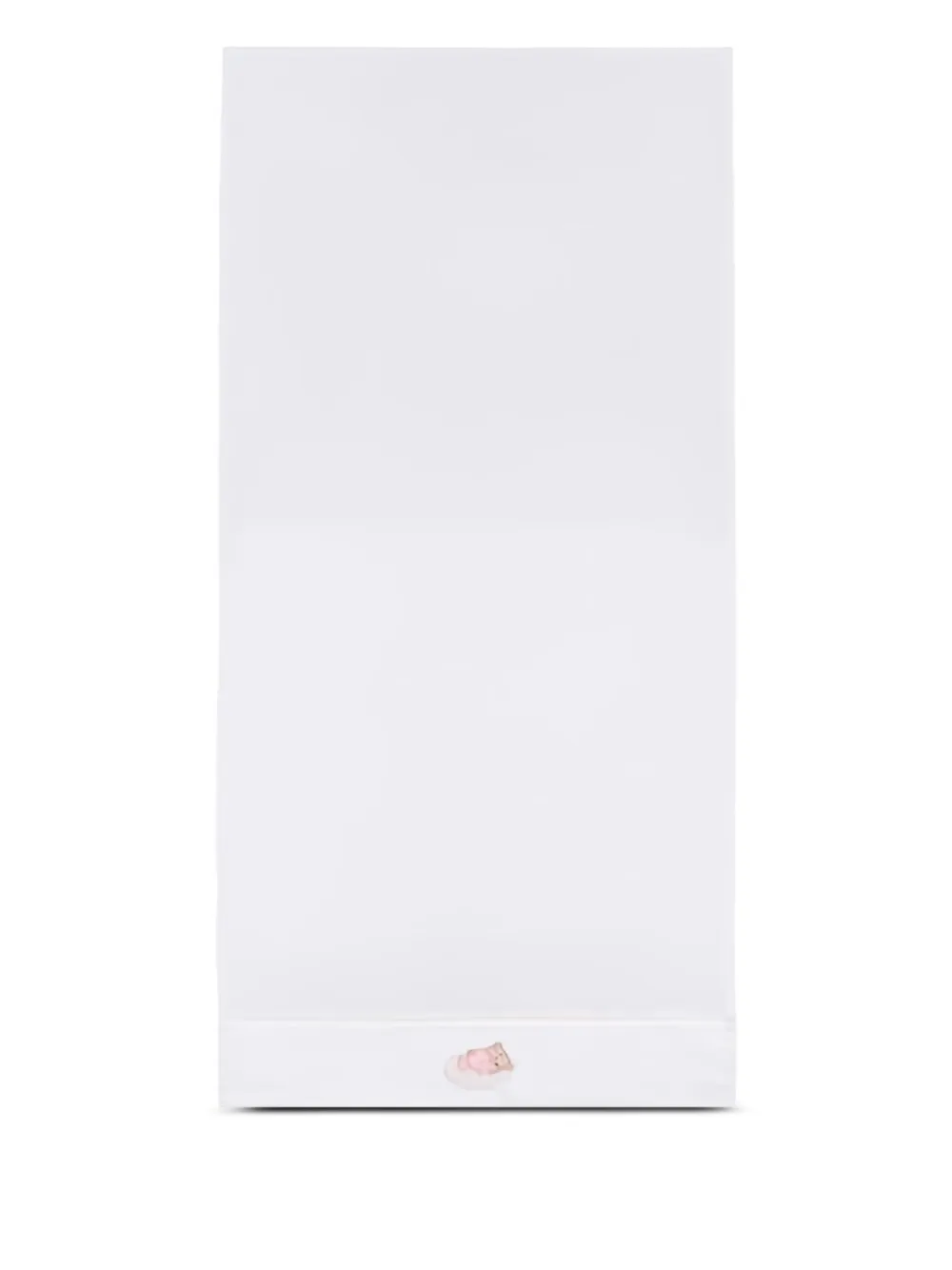 NANAN teddy bear-appliqué blanket - Bianco