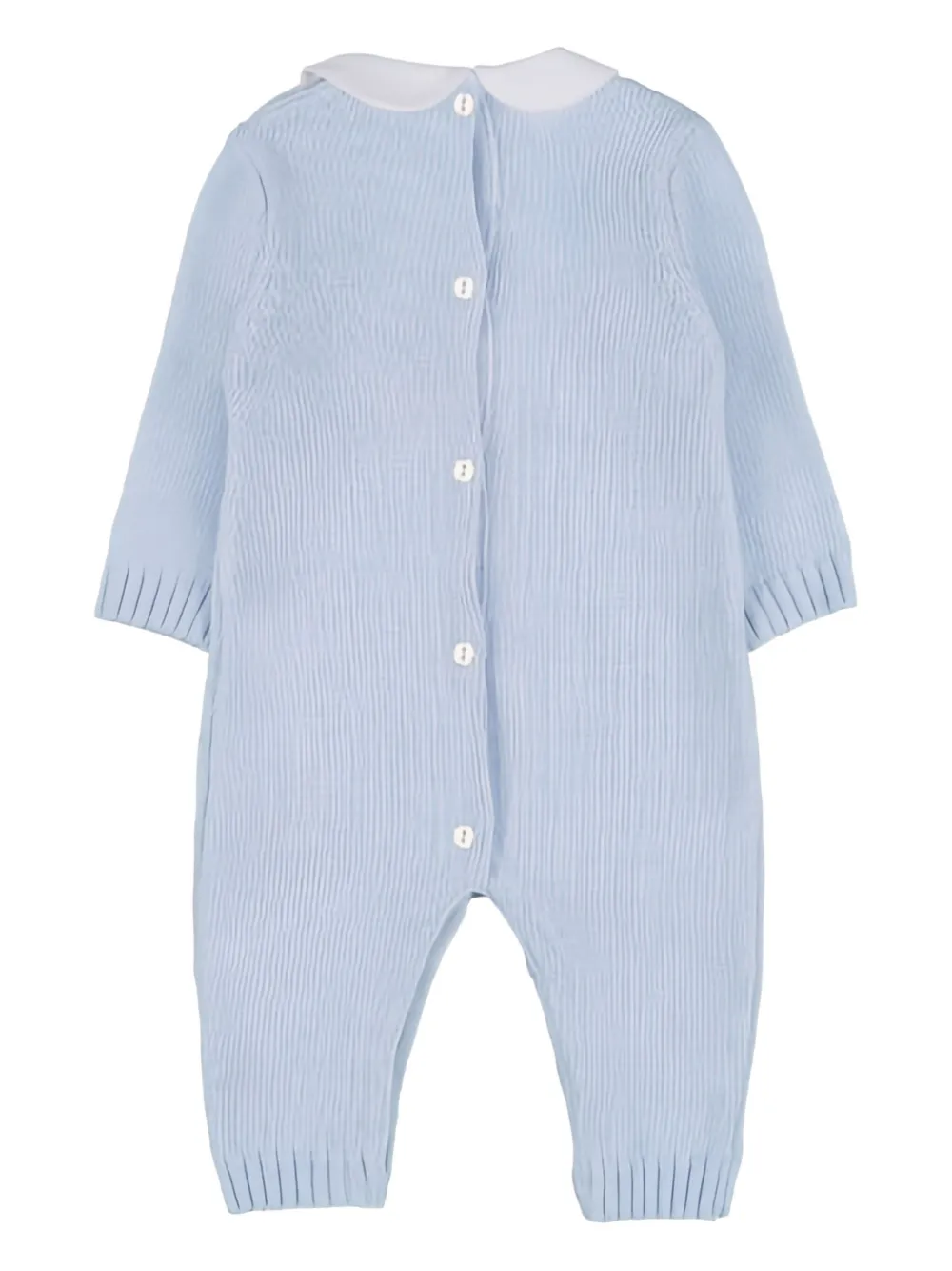 NANAN teddy bear-appliqué romper - Blauw