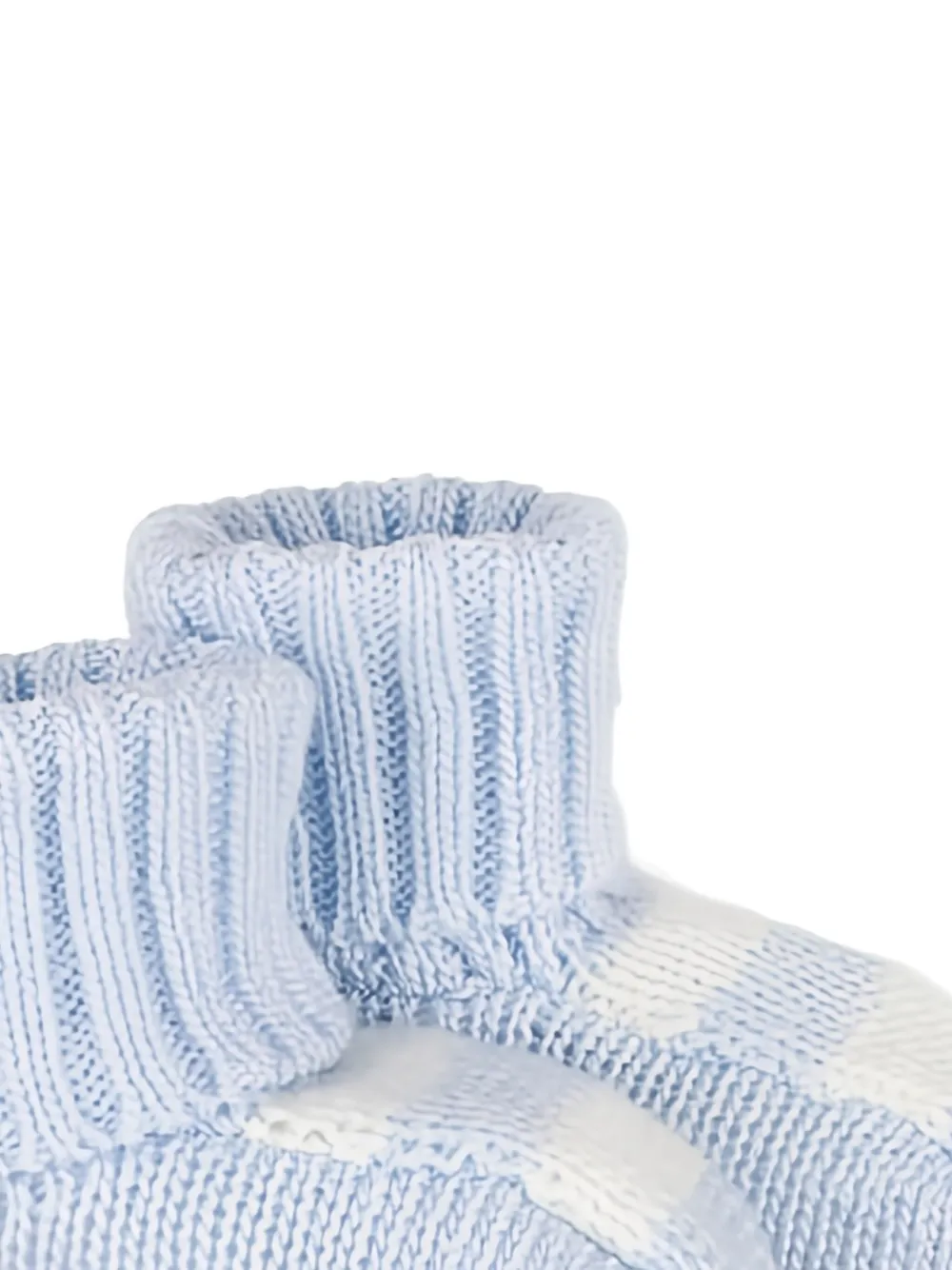 Nanán Striped Ribbed-knit Pre-walkers In Blue