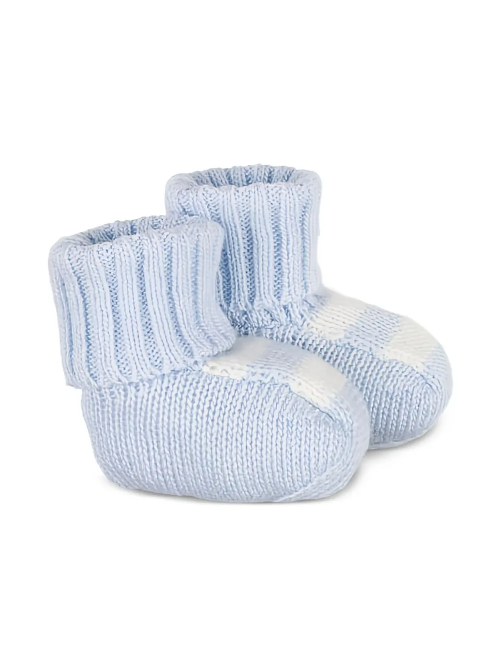 Nanán Striped Ribbed-knit Pre-walkers In Blue