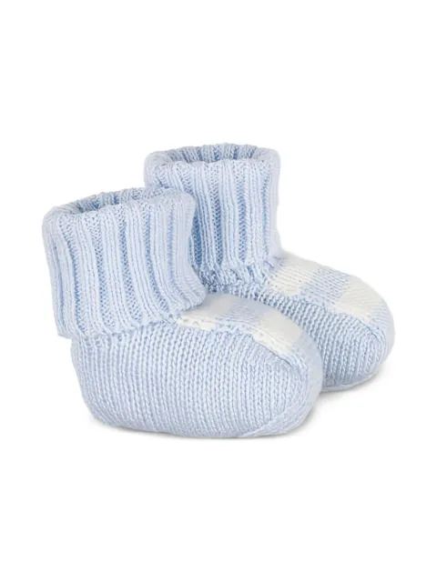 NANAN striped ribbed-knit pre-walkers
