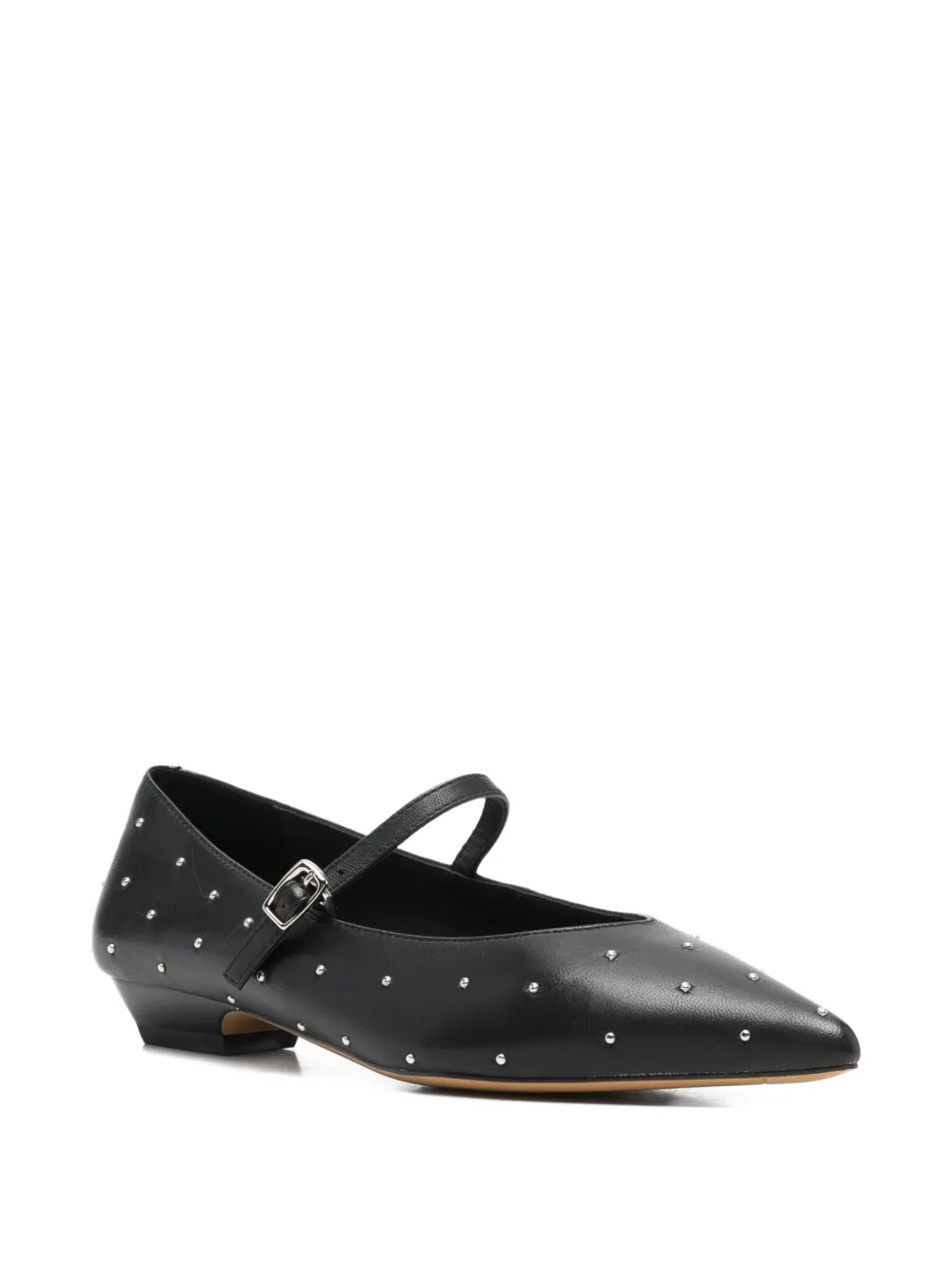 Cult Strap-detail Flat Pump In Black