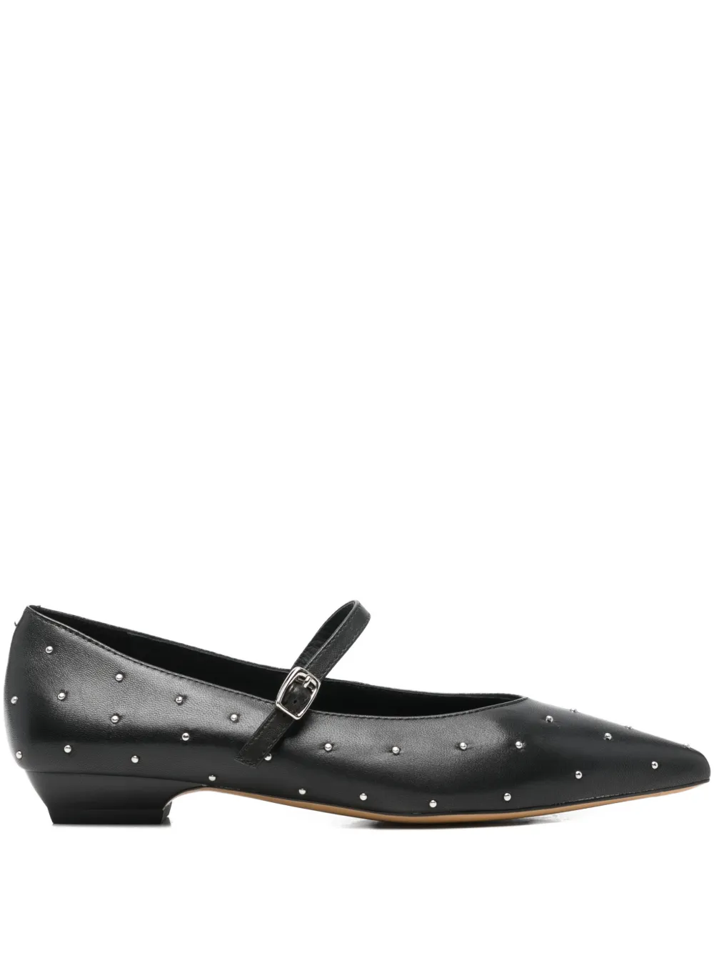 Cult Strap-detail Flat Pump In Black