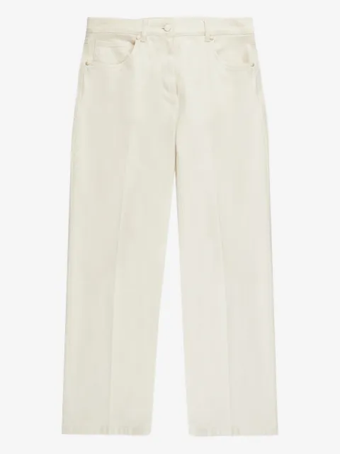 slowear straight-leg cropped trousers