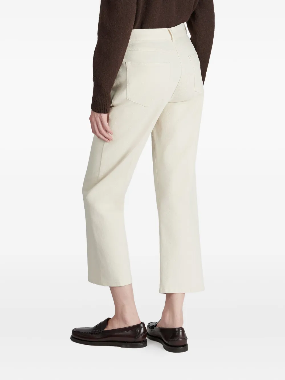 Slowear Straight-leg Cropped Trousers In Neutral