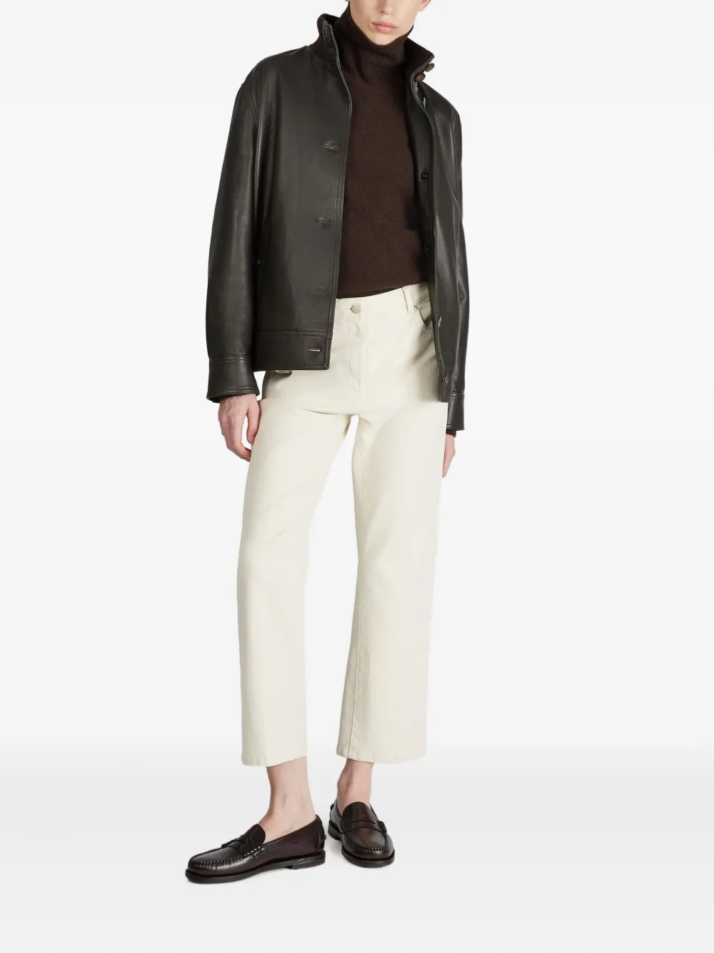 Slowear Straight-leg Cropped Trousers In Neutral