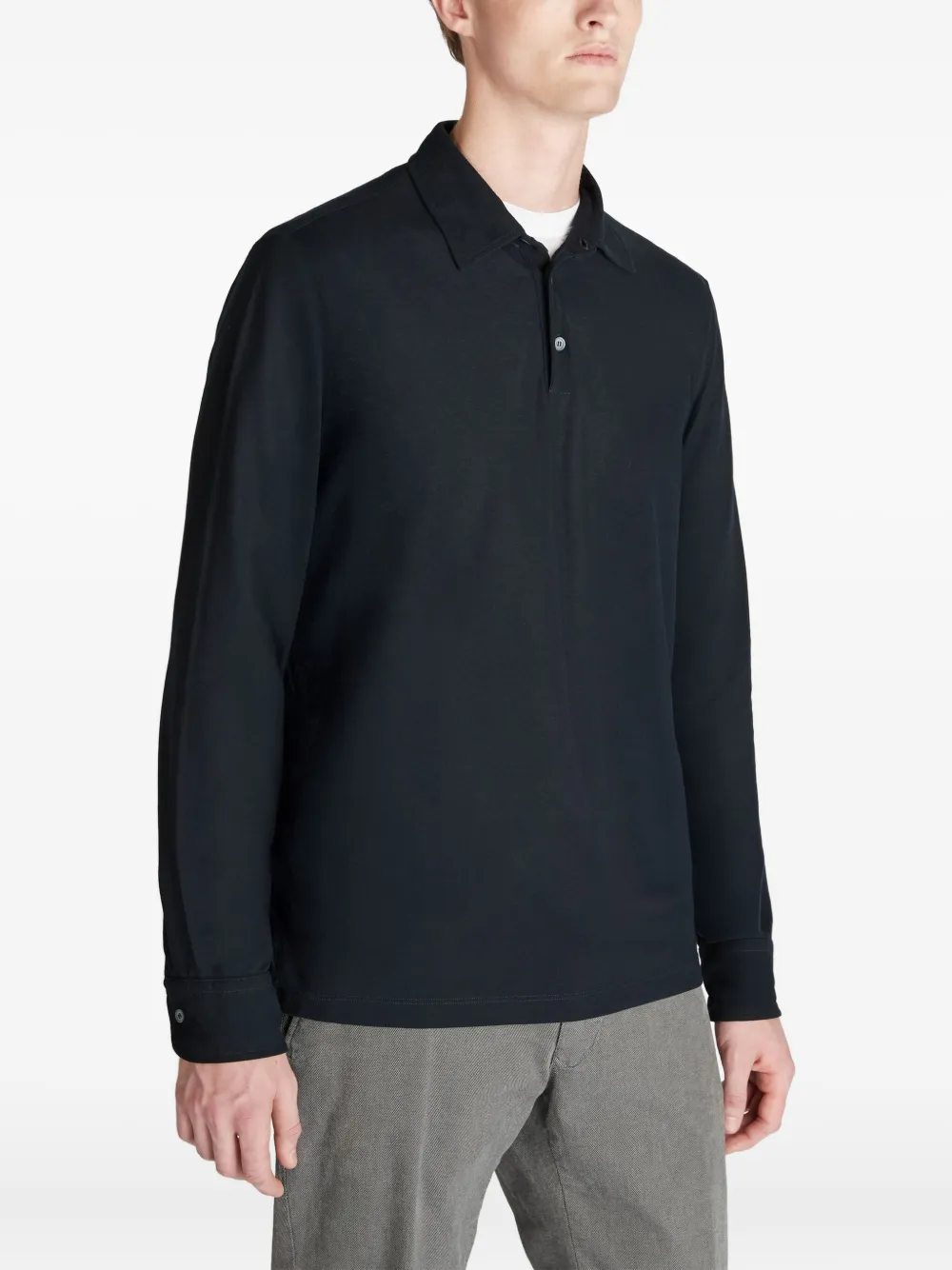slowear Poloshirt met lange mouwen Blauw