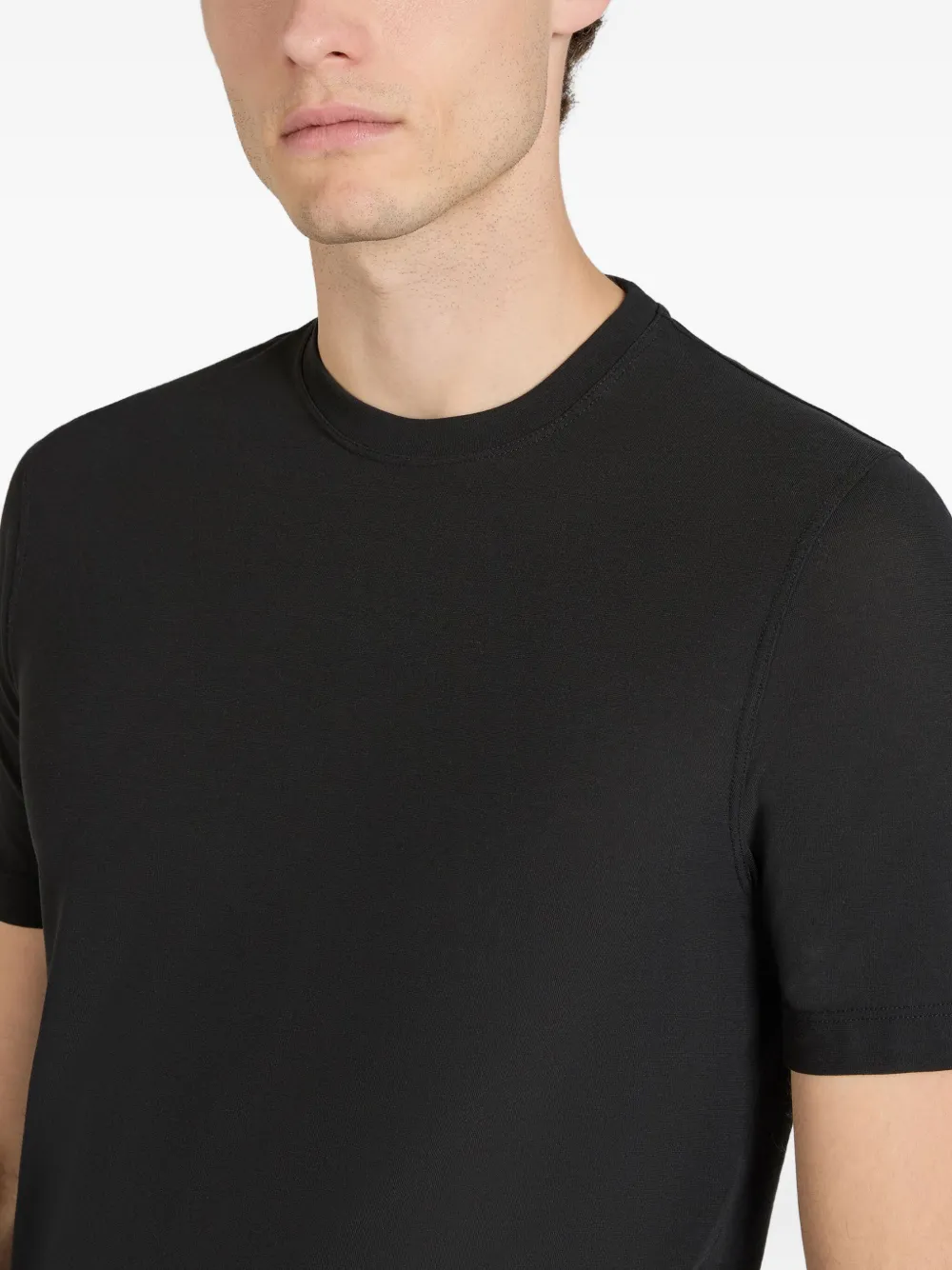 Slowear Basic Crewneck T-shirt In Black