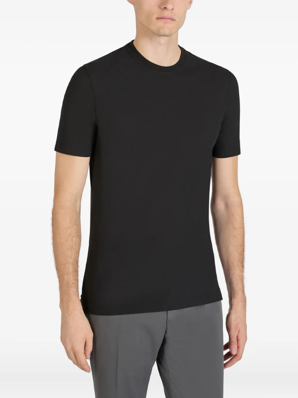 Slowear Basic Crewneck T-shirt In Black