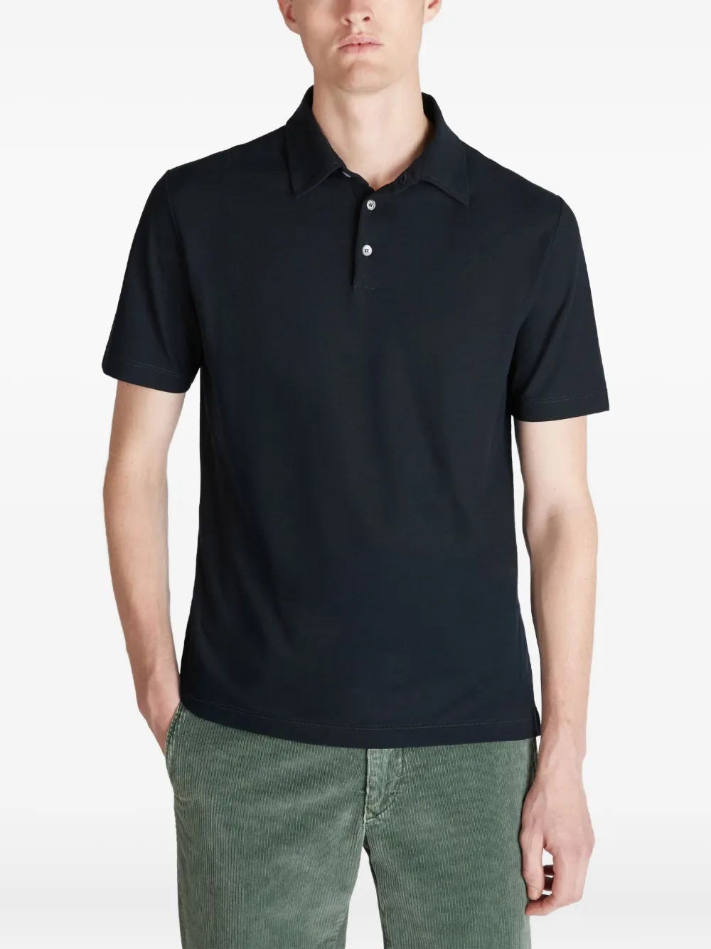 slowear Katoenen poloshirt met korte mouwen Blauw