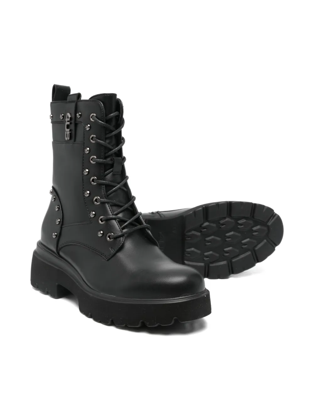 Paciotti For Us lace-up studded boots - Zwart