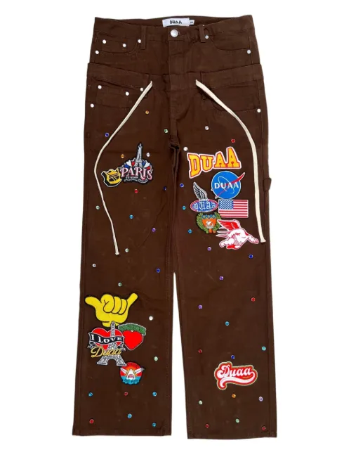 duaa Freedom distressed trousers