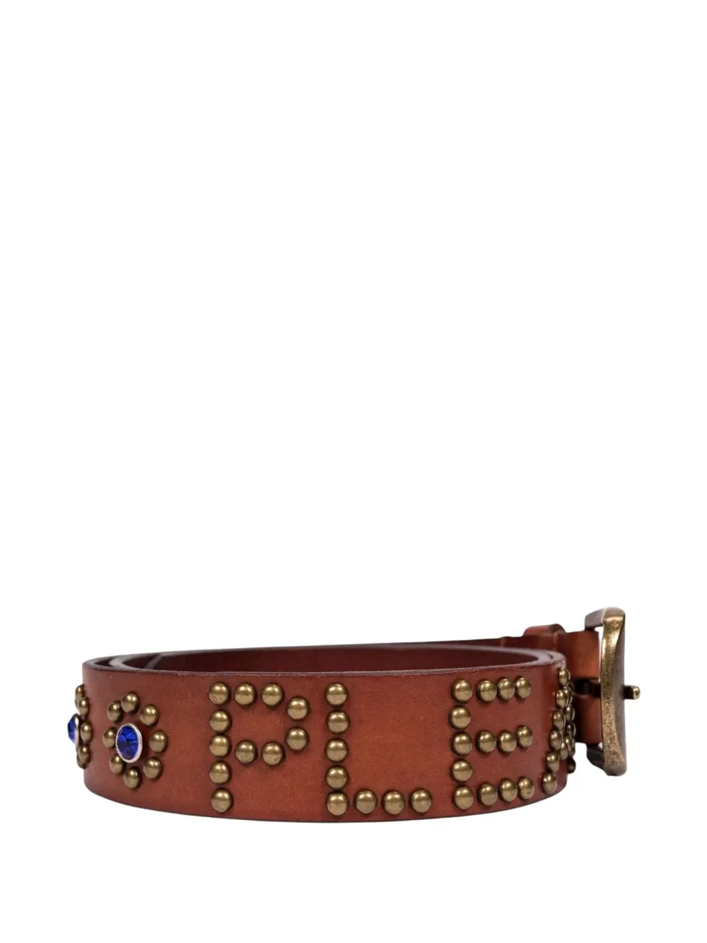 Pleasures studded leather belt - Bruin